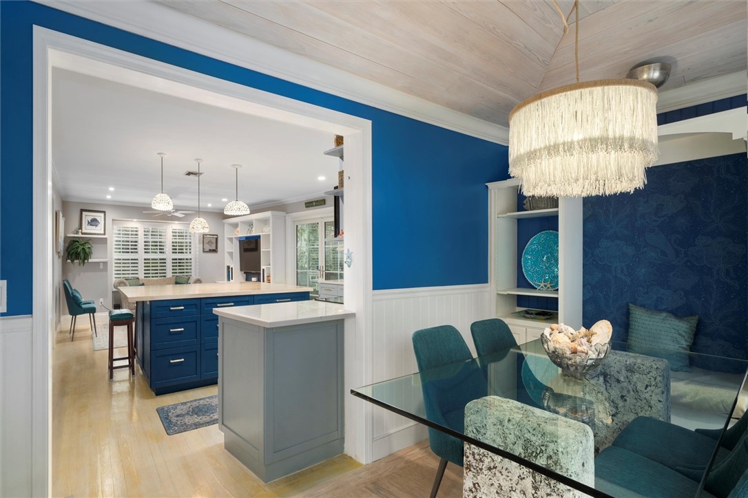 Open dining, kitchen and Living area
