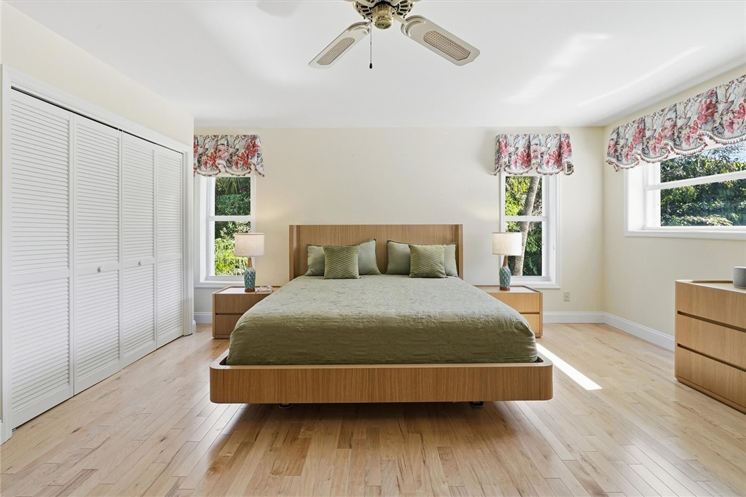 Large primary bedroom suite with 2 cedar closets