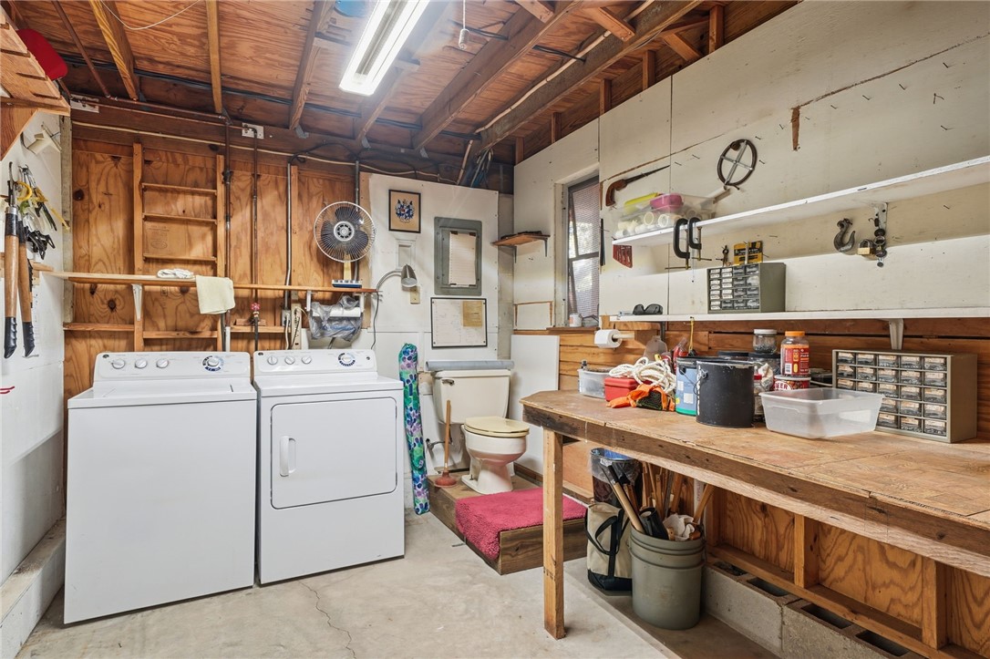 Laundry room on first floor with plumbing to add a