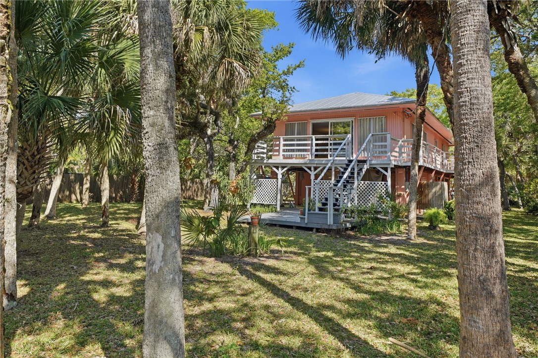 View of backyard with .38 acres