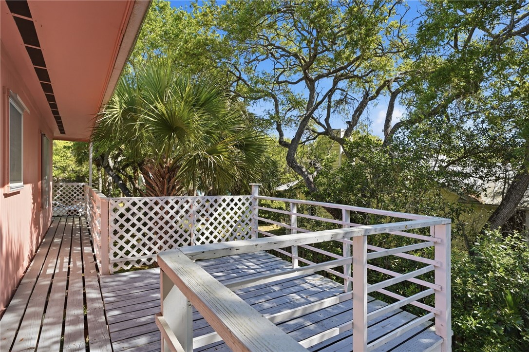 Deck off the east side of home