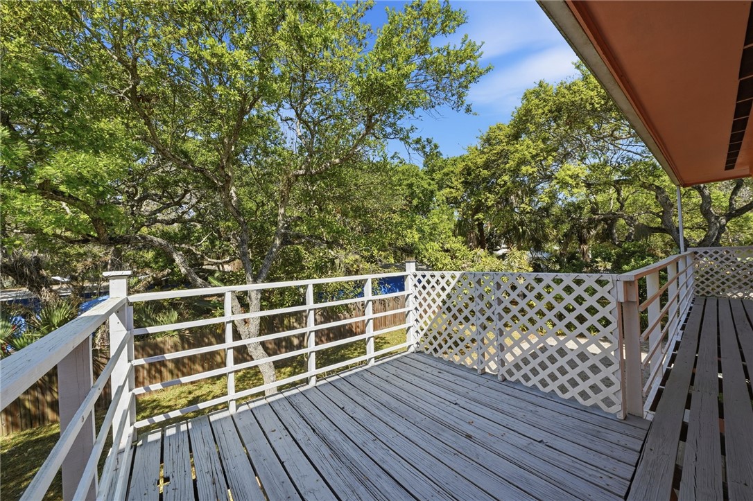 View of deck from west side of home