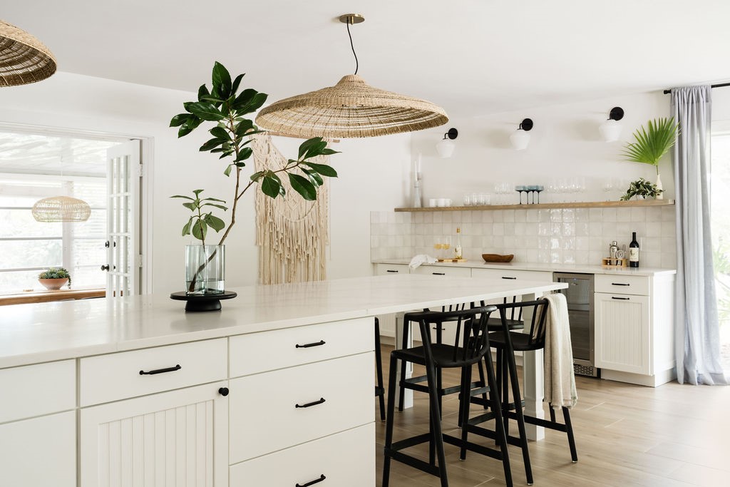 Spacious kitchen featuring an expansive island wit
