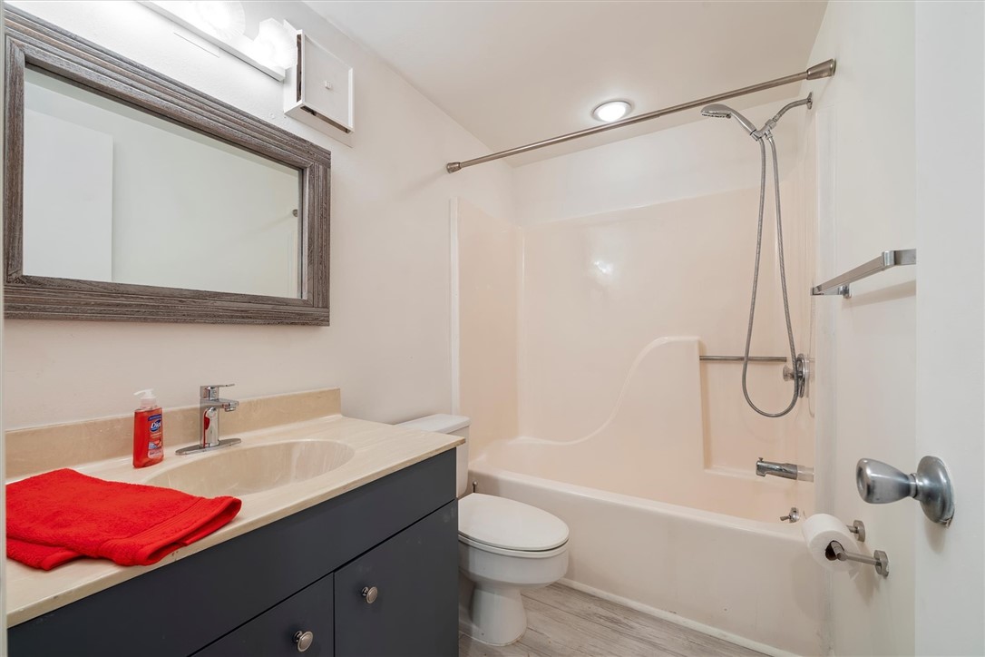 2nd Bathroom featuring a single vanity with a ligh