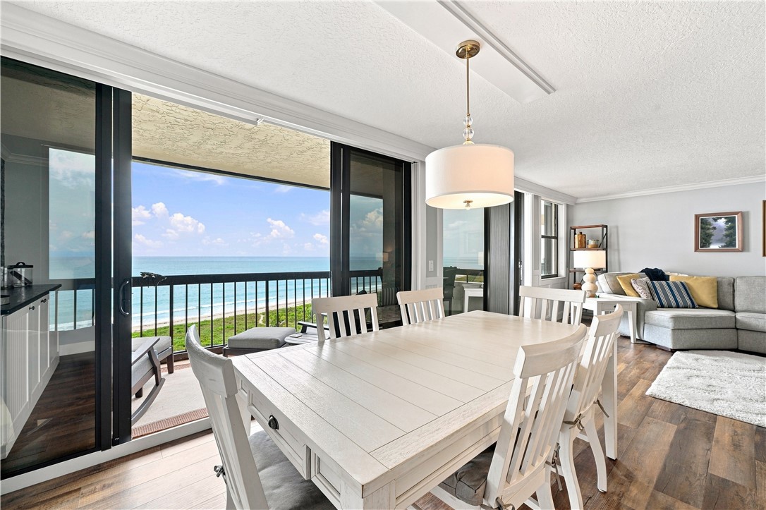 Expansive East Balcony has impact  doors with tint