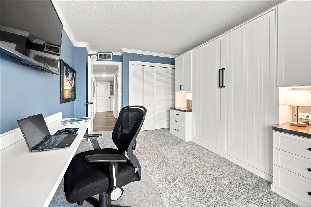 Guest bedroom or office? Built in Murphy bed in ve